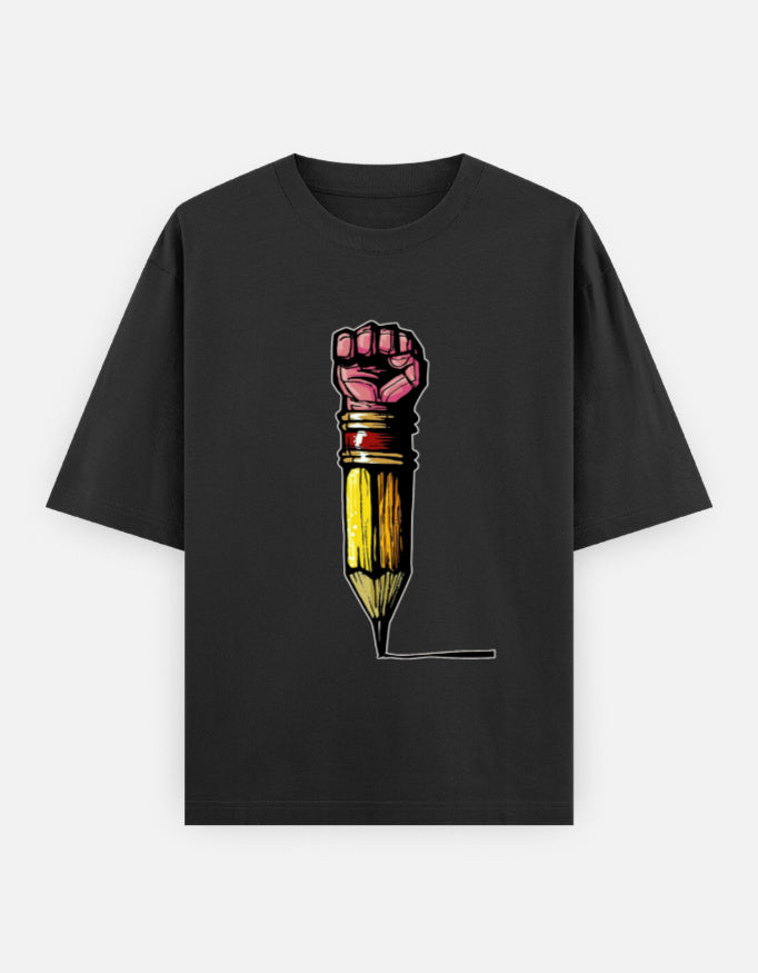 Pencil | Unisex Oversized Classic T-Shirt Qikink