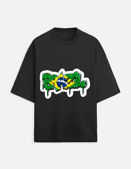 Brazil | Unisex Terry Oversized Tee Qikink