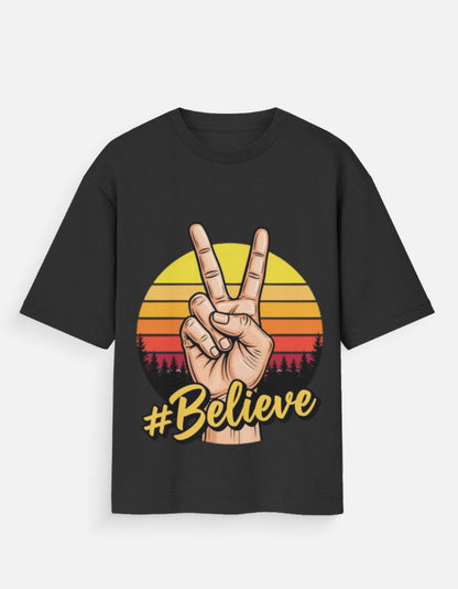 Believe | Unisex Oversized Standard T-Shirt Qikink