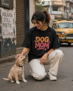 Dog Mom - Graphic Oversized T-Shirt (Black) Stylex Station